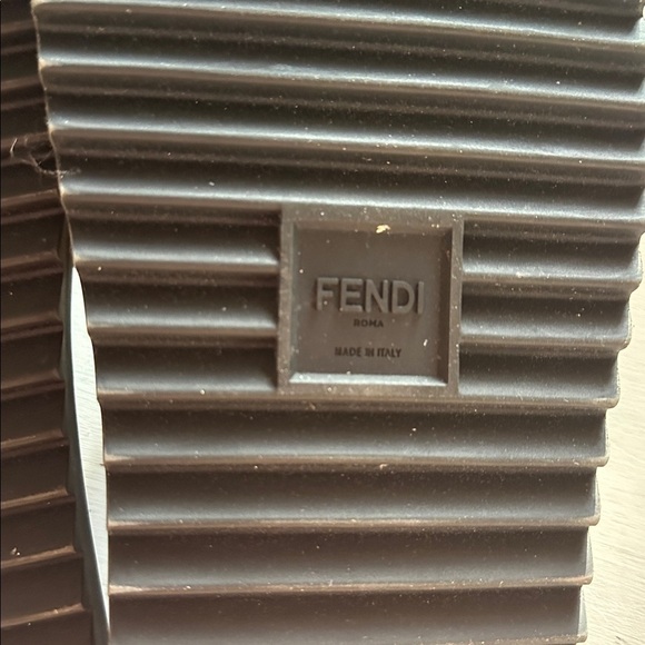 Fendi Yellow and Gray FF Logo Fussbetts Slide Sandals Mens 7 main image 8